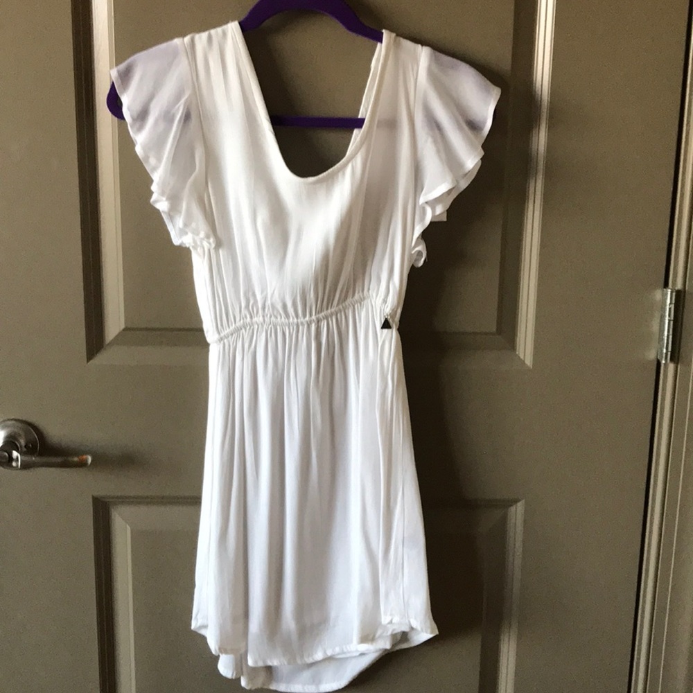 White open back dress